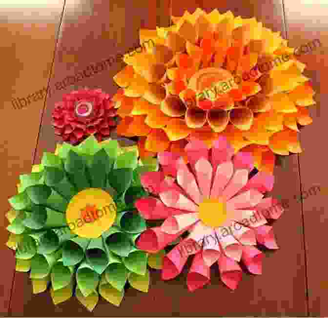 A Collection Of Paper Flower Arrangements And Decorations Used In Home Decor And Special Occasions Ideas For Your Paper Flower Crafts: Learn About Making Your Very Own Paper Flower Crafts Today