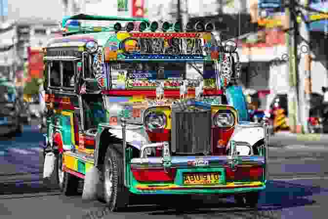 A Colorful Jeepney Traveling Through A Busy City Street No Greater Service: A Peace Corps Photo Memoir (Philippines 1969 1974)