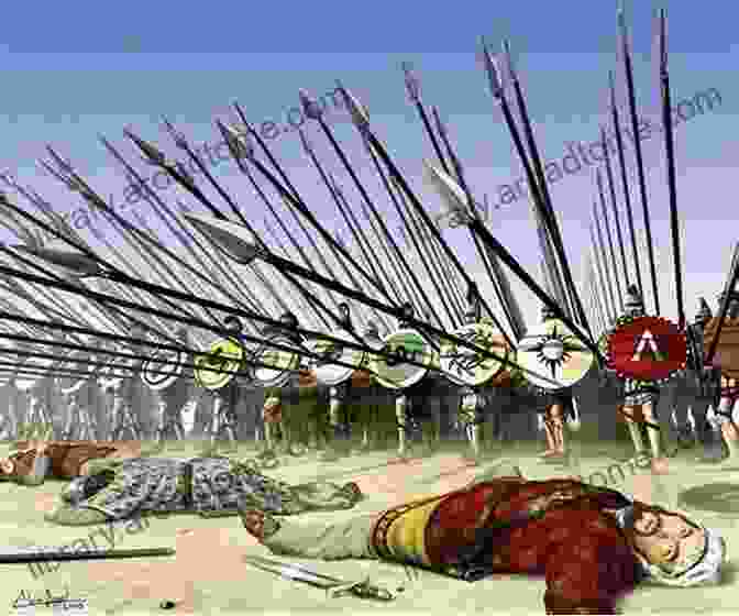 A Greek Phalanx In Battle, With Soldiers Wielding Spears And Shields The Illustrated Encyclopedia Of Weaponry: From Flint Axes To Automatic Weapons