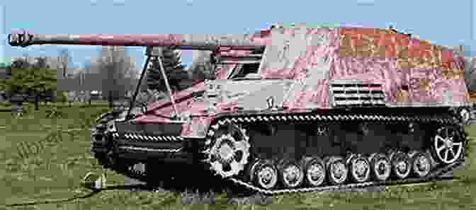 A Nashorn Self Propelled Anti Tank Gun In Position During World War II. German Self Propelled Artillery Guns Of The Second World War