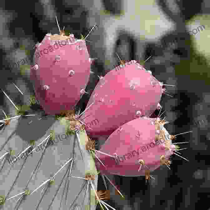 A Prickly Pear Cactus With Edible Fruits Covered In Sharp Spines. Spiny And Prickly Plants (Beware Killer Plants)