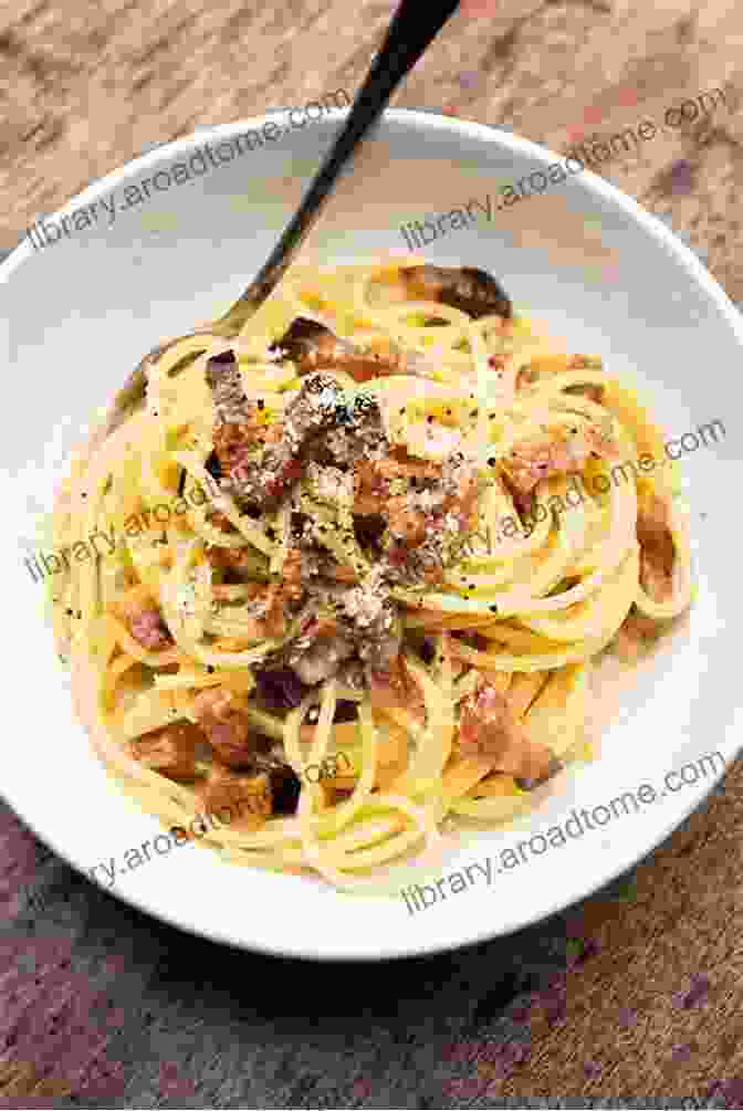 A Vibrant Bowl Of Spaghetti Alla Carbonara, A Beloved Italian Pasta Dish Top 222 Yummy European Recipes: A Must Have Yummy European Cookbook For Everyone