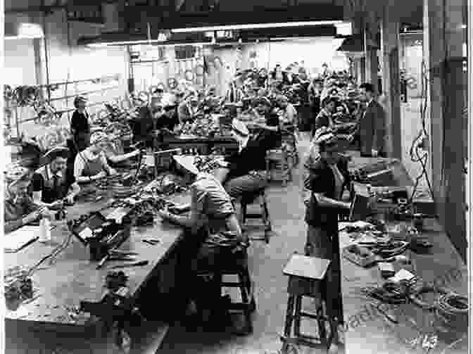 Black And White Photo Of Workers Assembling An Aircraft Airplane Manufacturing In Farmingdale (Images Of Aviation)