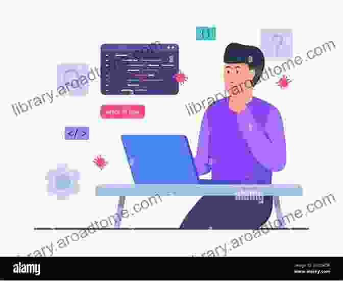 Character Debugging A Line Of Code, Surrounded By Troubleshooting Tools Learning To Code: How To Get Started With Coding