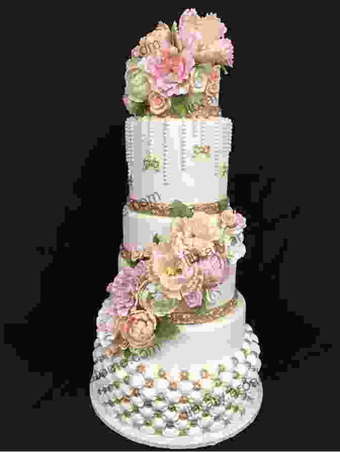 Close Up Of An Elegant Wedding Cake Adorned With Intricate Sugar Flowers And Edible Gold Accents DJ Entertainment School Training Manual (How To DJ): Course 1 Weddings And Parties