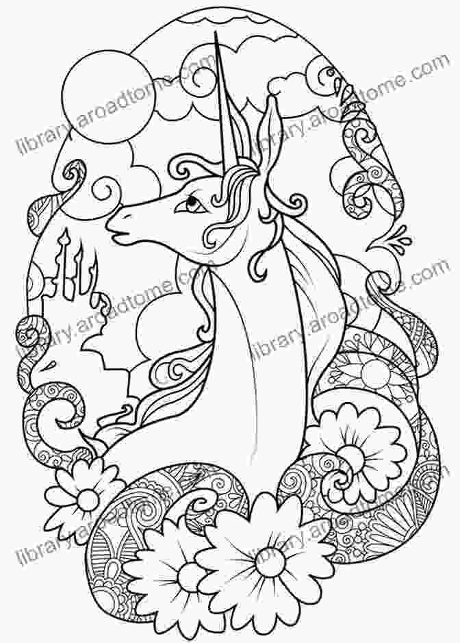 Colouring Page Featuring A Playful Unicorn My Artwork Colouring