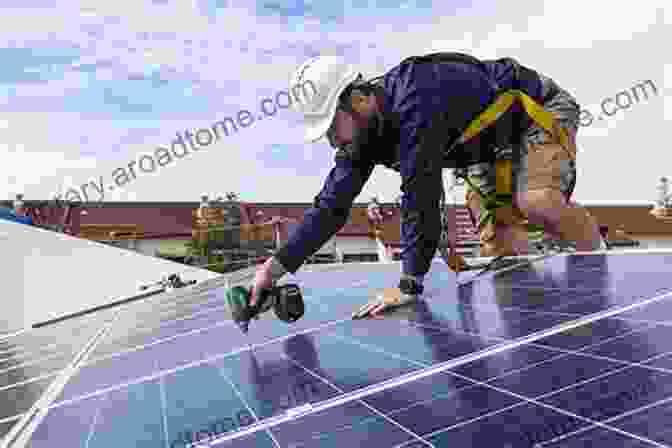 Construction Worker Installing A Solar Panel ULTIMATE BEGINNERS GUIDE FOR ROOFING AND CONSTRUCTION: Roofing Tips And Construction For Beginners