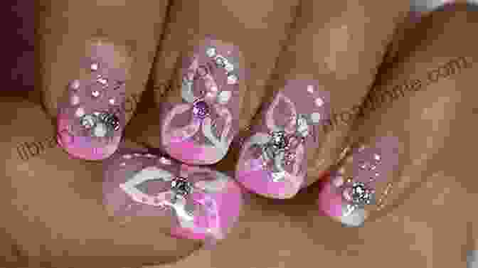 Delicate Hello Kitty Floral Nail Art With Pastel Pink Background Hello Kitty Nail Art