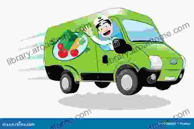 Delivery Van With Maubert Fruits And Vegetables Delsc Logo Delivering Fresh Produce And Delicacies. Maubert S Fruits And Vegetables (delsc 8)