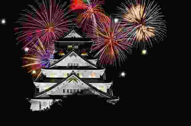 Fireworks Exploding Over A Japanese Castle Fireworks In Japan (Japan Photo Album 8)