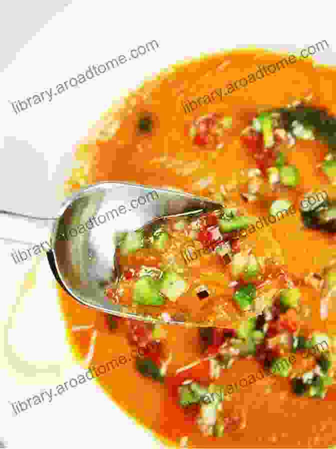 Refreshing Gazpacho, A Chilled Andalusian Soup Made With Tomatoes, Cucumbers, Garlic, And Olive Oil Traditional Family Recipes From Spain: Clear Instructions To Cook Real Authentic Spanish Food: Traditional Spanish Dishes Recipes