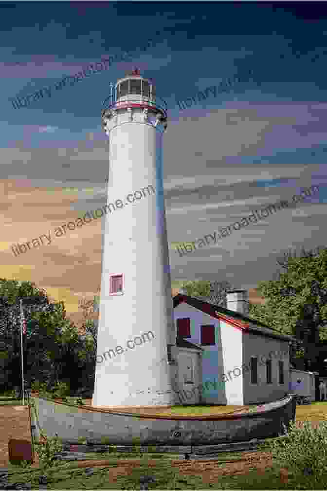 Sturgeon Point Lighthouse At Dusk, Casting An Eerie Glow Michigan S Haunted Lighthouses (Haunted America)