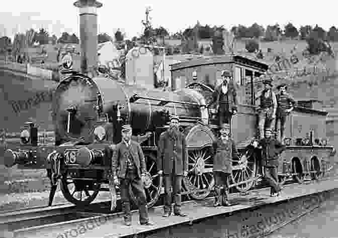 Victorian Era Steam Locomotive Hauling A Train Of Passengers. A Steam Engine Pilgrimage